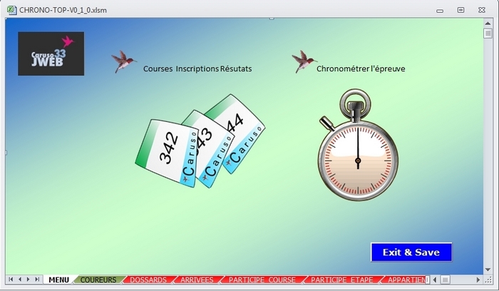 Chronométrage sous excel