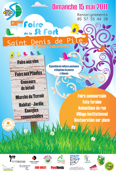 Affiche de la foire de la Saint-Fort à St-Denis de Pile