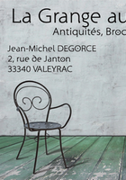 Carte de visite La Grange aux trouvailles  - design : Roselyne Savalle