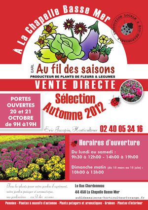 Flyer Au Fil des Saisons à la Chapelle Basse Mer